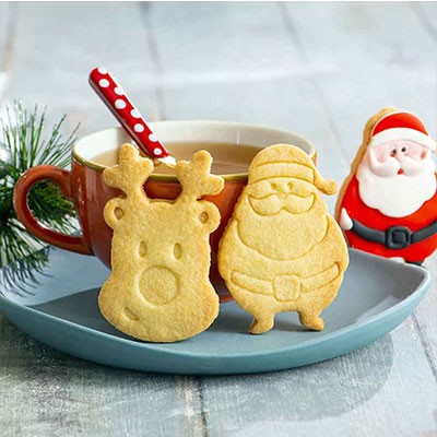 Biscotti natalizi Babbo Natale e renna
