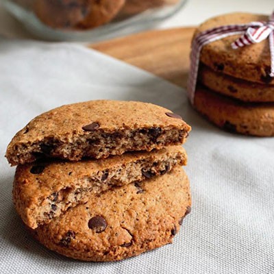 Biscotti al cioccolato e farina di tara