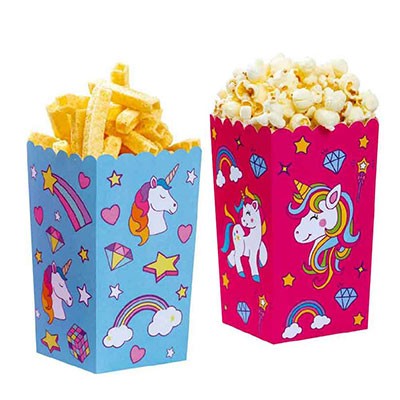 contenitori rosa e blu per pop corn