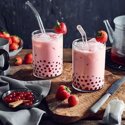 Bubble tea alla fragola