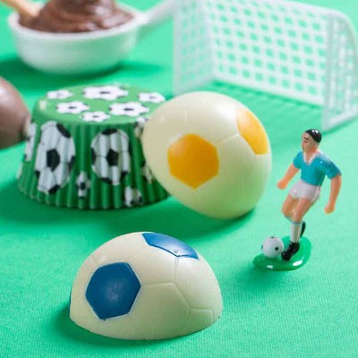 Cioccolatini cioccolato bianco tema calcio