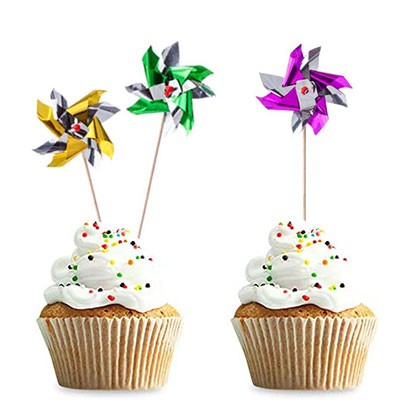 Decorazioni per cocktail girandole su muffin