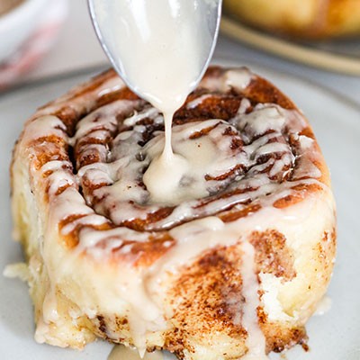 Cinnamon rolls glassati