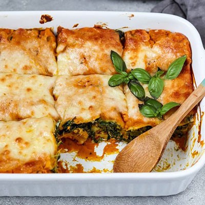 Lasagne di zucca e spinaci