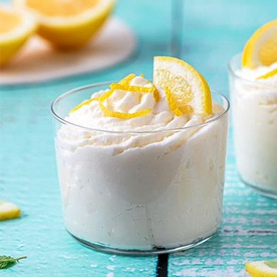 Mousse ricotta al limone al cucchiaio