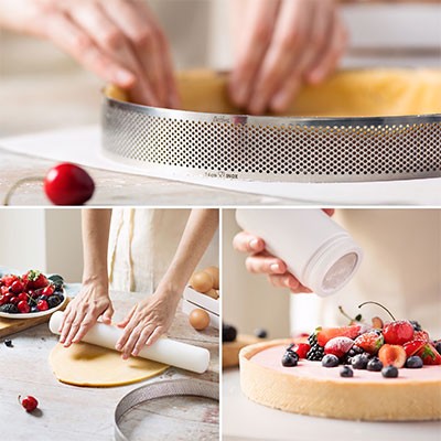 TARTE DI PASTA FROLLA, IN ANELLO MICROFORATO