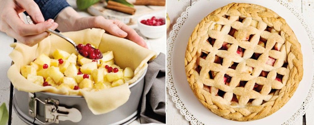 Apple pie ricetta con decorazione arabesque