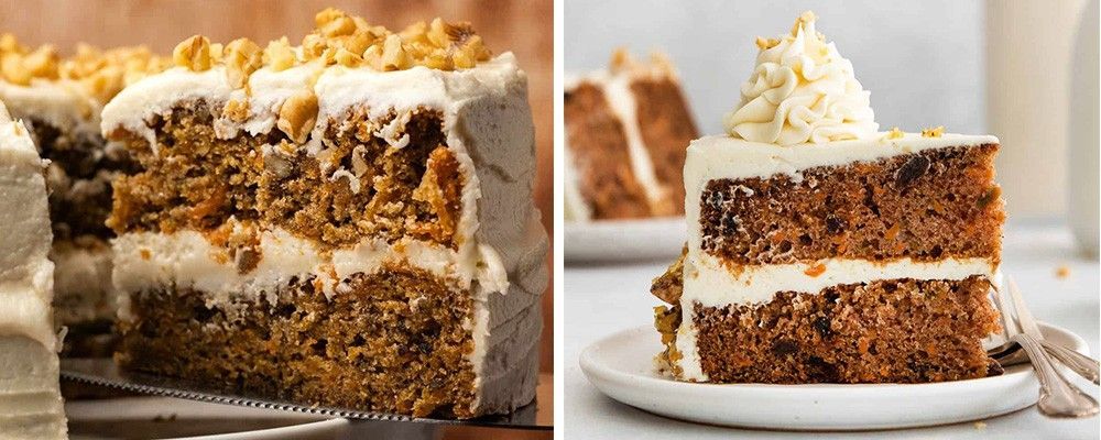 carrot cake variante tradizionale e vegana