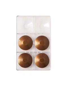 Stampo in policarbonato 6 cioccolatini Piatti Tondi piccoli Ø 7,5 x h 1,5 cm Decora 