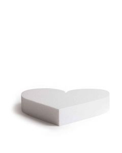 Base cuore in polistirolo bianco h5 30 cm