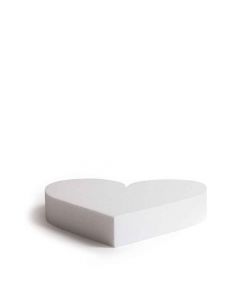 Base cuore in polistirolo bianco h5 25 cm
