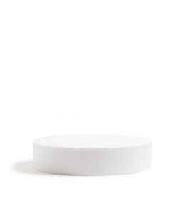 Base rotonda in polistirolo bianco h 5 Ø25 cm Decora