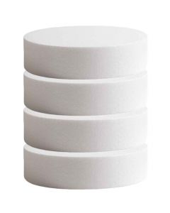 4 Basi rotonde in polistirolo bianco h 7,5 Ø50 cm