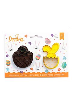 Set 2 Cutters Tagliapasta in plastica Cestino e Coniglio Bunny