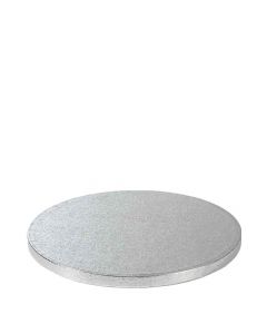 Cakeboard vassoio Sottotorta rotondo rivestito argento Ø30 h 1,2 cm Decora