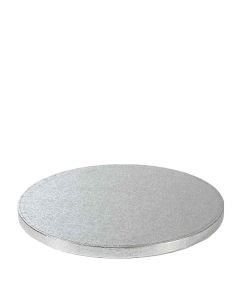 Cakeboard vassoio Sottotorta rotondo rivestito argento Ø36 h 1,2 cm Decora