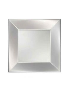 Piatti quadrati lavabili per microonde bianco perla 23x23 cm