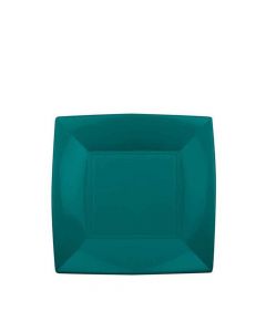 Piatti quadrati piccoli lavabili per microonde verde 18x18 cm