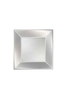  Piatti quadrati piccoli lavabili per microonde bianco perla 18x18 cm