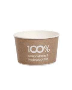 55 Coppette gelato in carta compostabili Havana 290ml