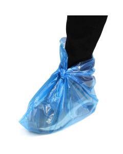 Copriscarpe a sacchetto monouso azzurri taglia unica 37 x 37 cm