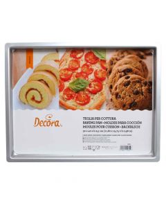 Teglia professionale per forno in alluminio rettangolare 30x40 h 2,5 cm