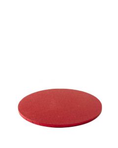 Cakeboard vassoio Sottotorta rotondo rivestito rosso Ø25 h 1,2 cm