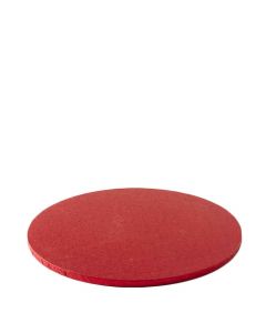 Cakeboard vassoio Sottotorta rotondo rivestito rosso Ø30 h 1,2 cm