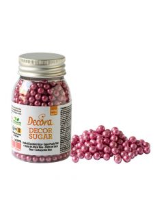 Perle di zucchero color rosa per decorazione 100 g Decora