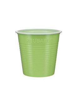 30 Bicchieri lavabili e riutilizzabili in plastica DOpla 230cc verde acido