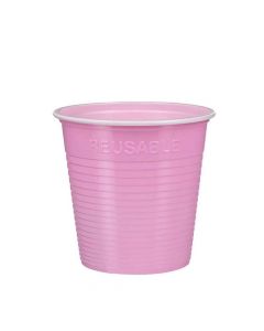 30 Bicchieri lavabili e riutilizzabili in plastica DOpla 230cc rosa