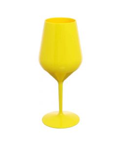 Bicchieri Calici da vino e Cocktail gialli infrangibili lavabili