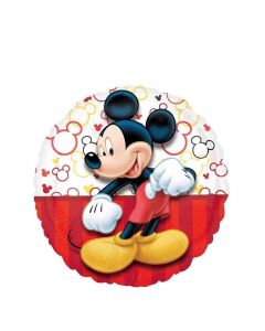 Palloncino Mylar Mickey Mouse rosso e bianco 17″ 43 cm