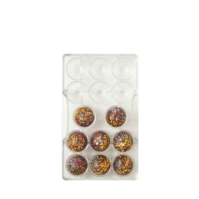 Stampo 14 Praline di cioccolato Aurora in policarbonato Ø 3,3 cm Decora