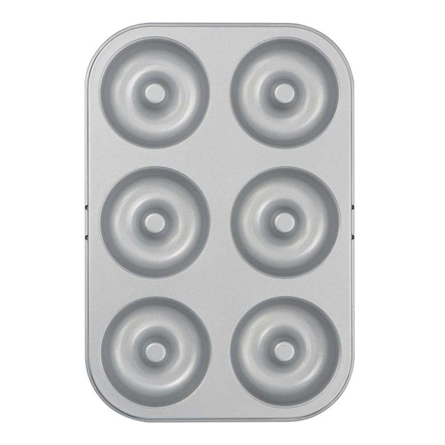 Stampo per 6 ciambelle di Ø7,5 cm in acciaio antiaderente Decora