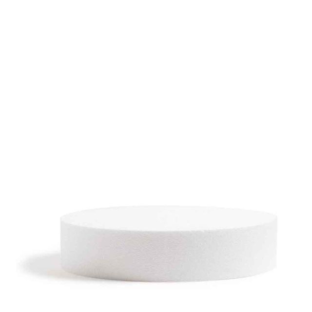 Base rotonda in polistirolo bianco h 5 Ø25 cm Decora