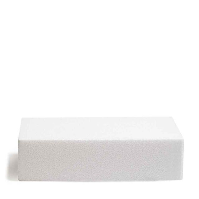 Base quadrata in polistirolo bianco h7,5 40x40 cm