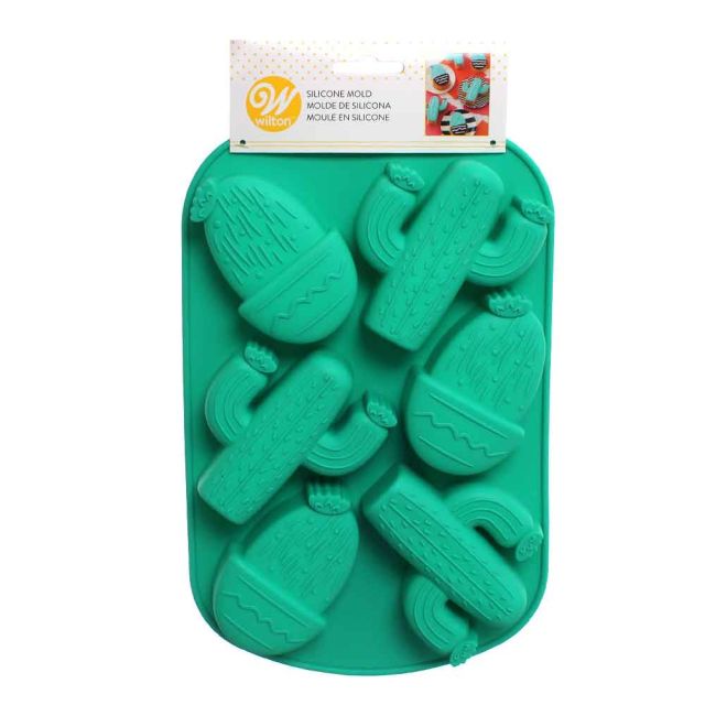 Stampo antiaderente in silicone per 6 cactus 8x9xh2,5cm