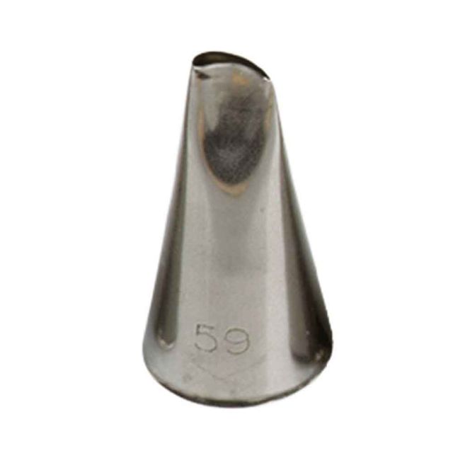 Beccuccio cornetto Petalo 59 in acciaio inox Ø1,7 x 3,3 cm Decora