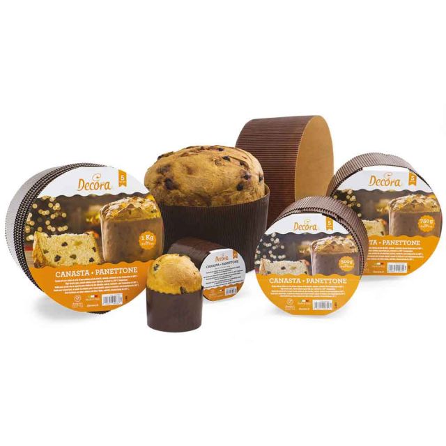 Stampi in carta canasta per cottura panettone varie misure Decora