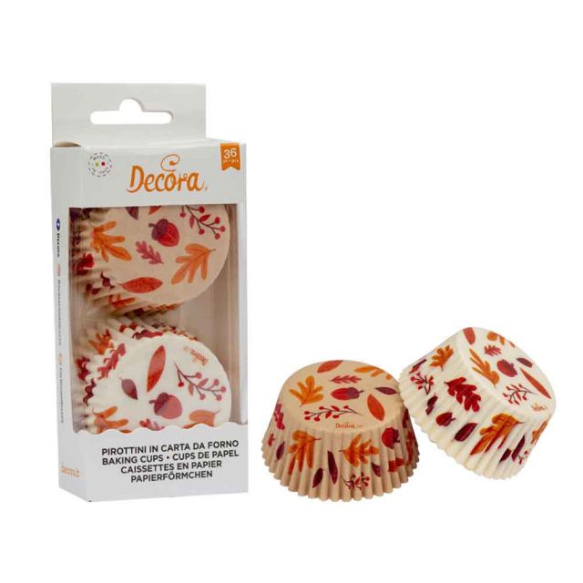 36 Pirottini per muffin in carta Autunno Decora Ø 5 cm