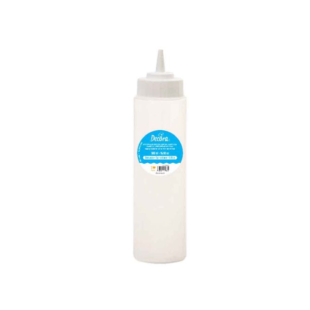Dispenser Dosatore in plastica 500 ml con beccuccio e tappo Ø4mm