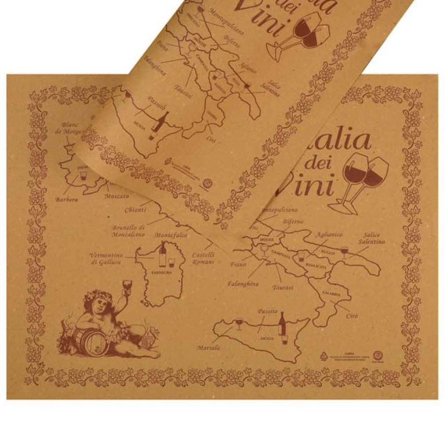 Tovaglietta americana cartapaglia Italia dei Vini 30x40 cm