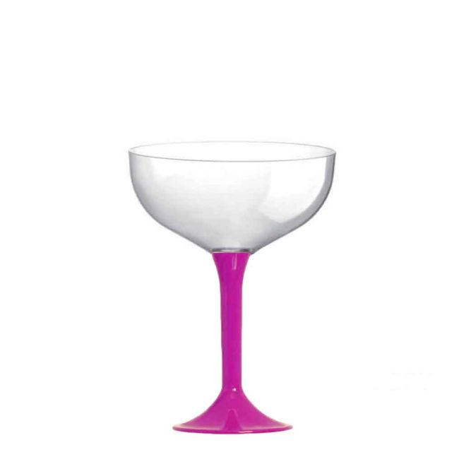 Coppe champagne riutilizzabili in plastica viola 205 ml