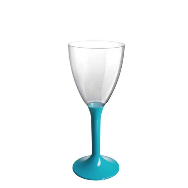 Calici da acqua riutilizzabili in plastica turchese 180ml