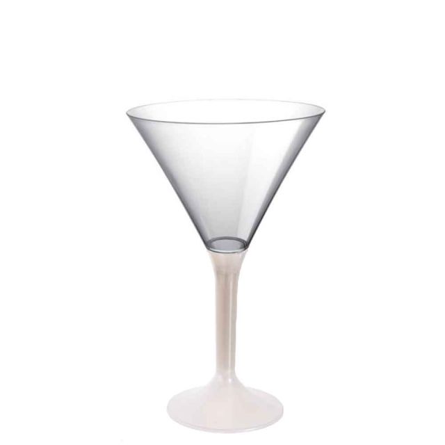 Coppe aperitivo Martini riutilizzabili plastica bianco perla 185ml