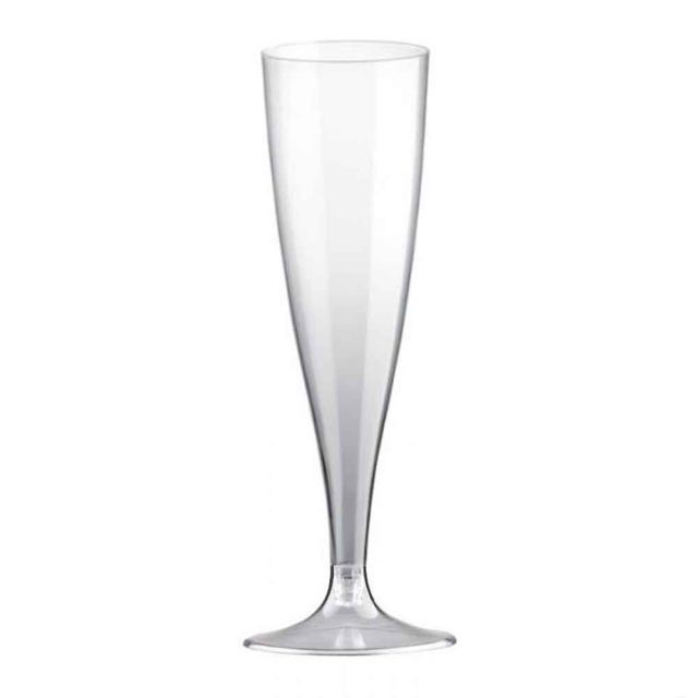 Calici Flute stretti di plastica trasparente riutilizzabili 140ml