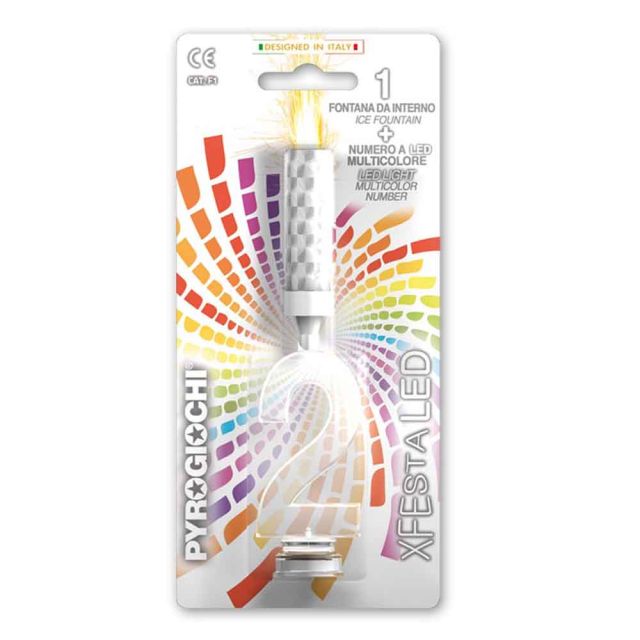 Fontana pirotecnica numero 2 luce led