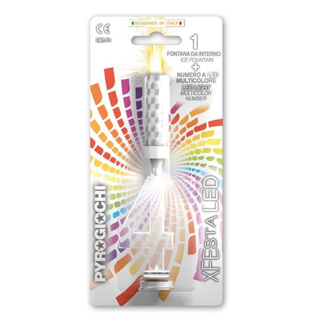 Fontana pirotecnica numero 4 luce led