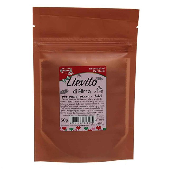 Lievito di birra naturale disidratato in polvere 50 g Graziano
